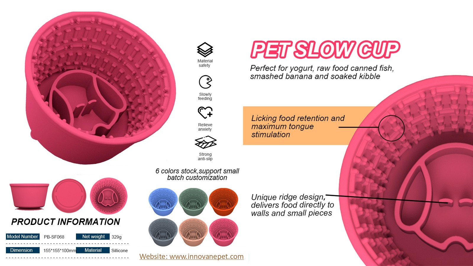 Pet Slow Feeder Bowl Bucket