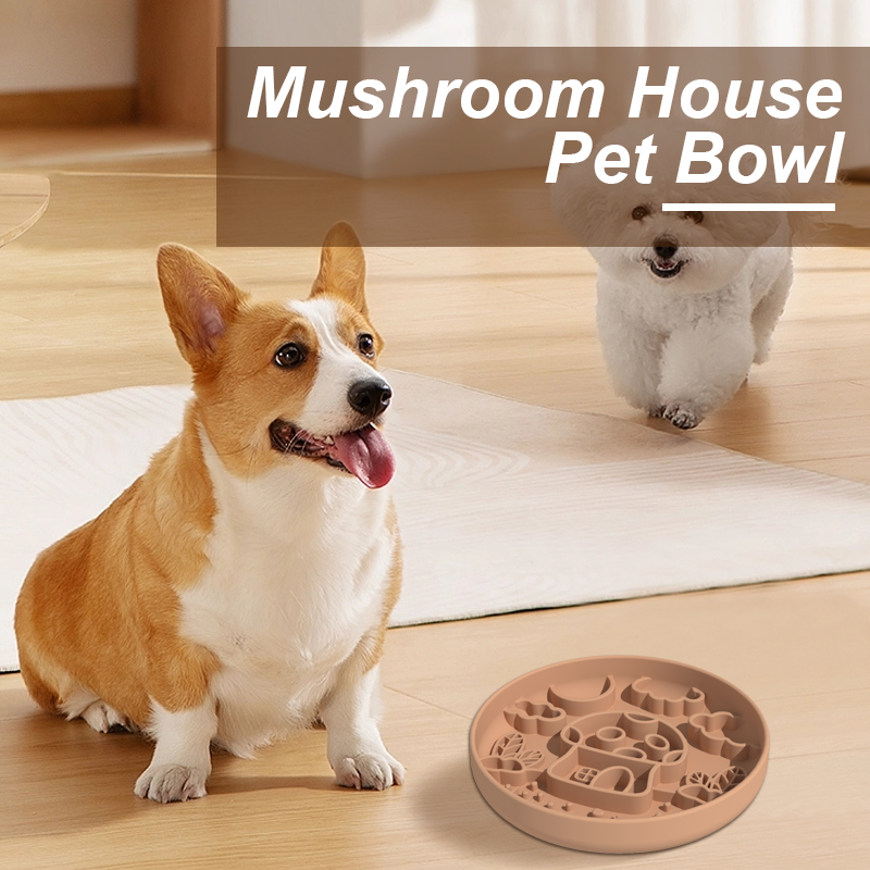 Mushroom House Slow Feeder Bowl 1