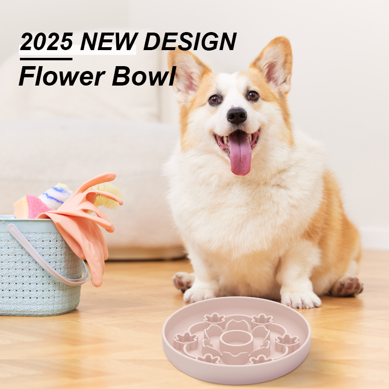 Flowers Slow Feeder Bowl 1