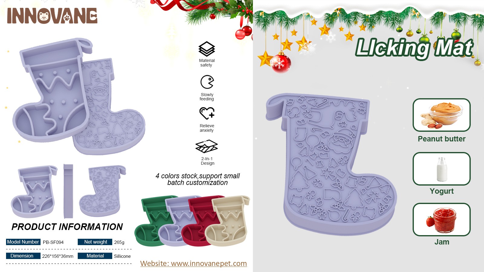 Christmas Sock Slow Feeder Bowl