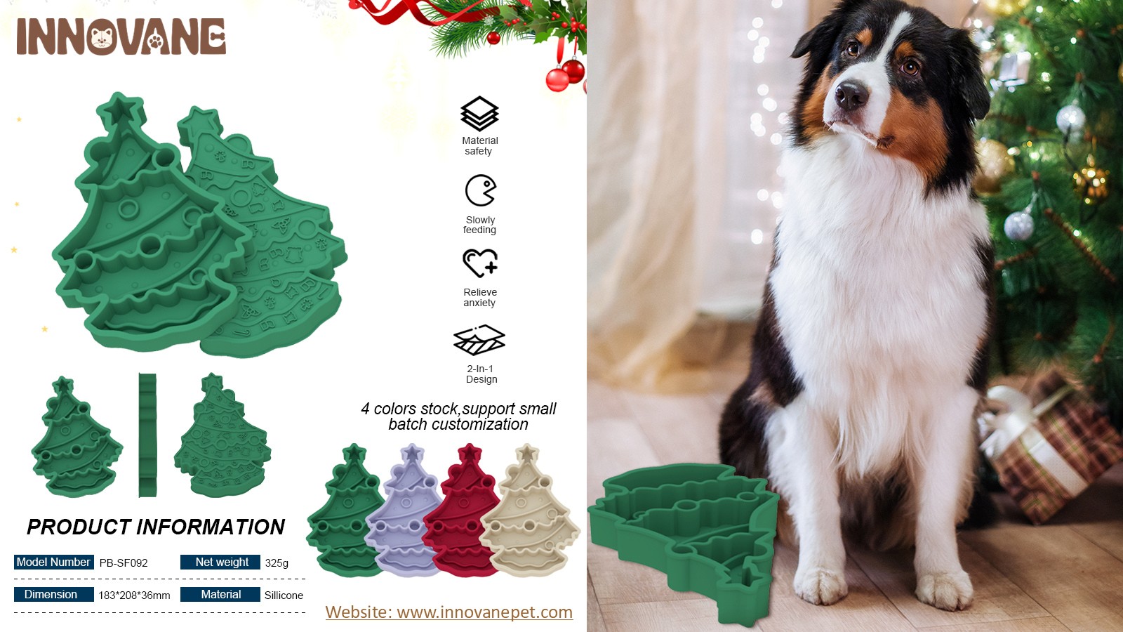 Xmas Tree Slow Feeder Bowl